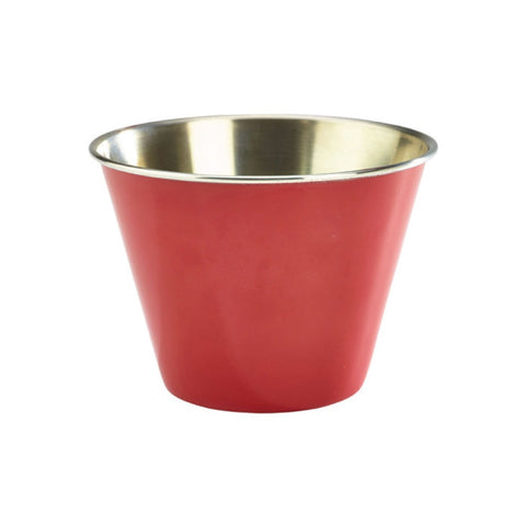 Genware Stainless Steel Ramekin Red - 350ml