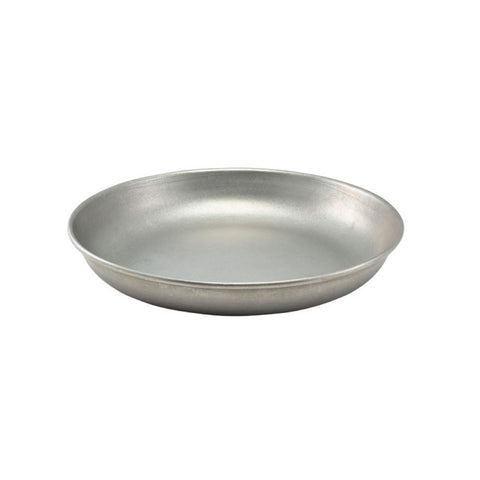 Genware Vintage Steel Coupe Plate 24cm