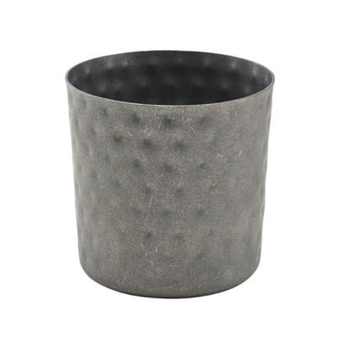 Genware Vintage S/St. Serving Cup Hammered 8.5 X 8.5cm