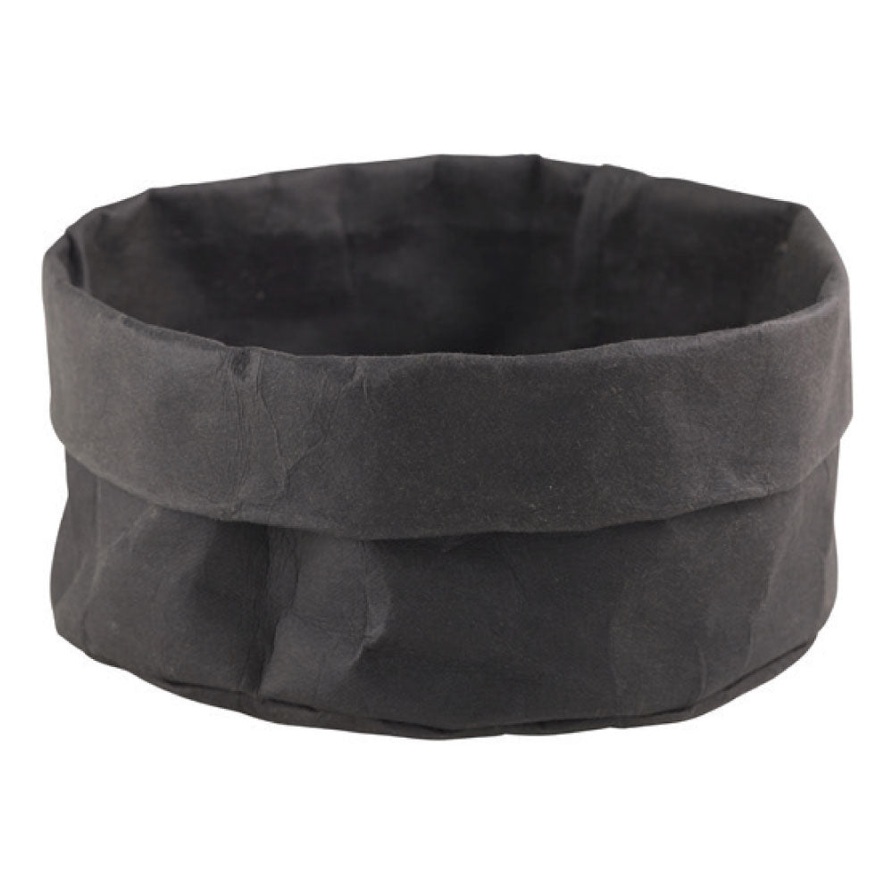 Genware Black Washable Paper Bag 13 Dia X 10cm (H)