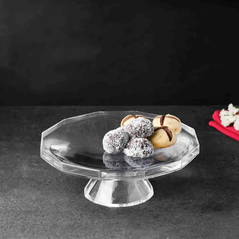 Pasabahce Crystallin Torte Cake Plate 298Mm X 90Mm